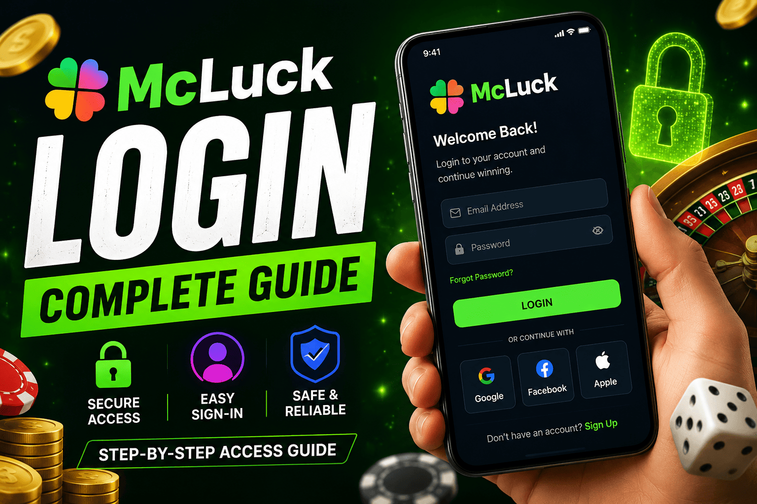 McLuck Login guide showing secure account sign-in, mobile access, and easy steps for fast, hassle-free login